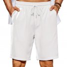 COOFANDY Men's Beach Shorts 9" Elastic Waist Drawstring Shorts