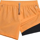 maamgic Mens Running Shorts with Compression Liner 5" Quick Dry Workout