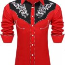 JoZorro Men's Long Sleeve Pearl Snap Shirt Rhinestone Cowboy Cut JoZorro Men's Long Sleeve Pearl Snap Shirt Rhinestone Cowboy Cut
