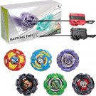 Gyro X Battle Set - 6 High-Speed Spinning Tops with 2 X-Launchers, Starter
