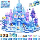 200 PCS Light Up Magnetic Blocks, Transparent Magnetic Building Block for