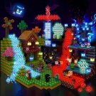 500PCS Magnetic Blocks with Light Up Blocks, Build Mine Magnet World Set,