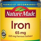 Nature Made Iron 65 mg (325 mg Ferrous Sulfate) Tablets, Iron Supplements, Nature Made Iron 65 mg (325 mg Ferrous Sulfate) Tablets, Iron Supplements,