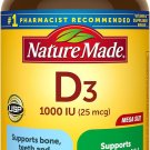 Nature Made Vitamin D3 1000 IU (25 mcg), Vitamin D Supplement for Bone,