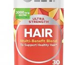 OLLY Ultra Strength Hair Softgels, Supports Hair Health, Biotin, Keratin,