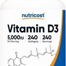 Nutricost Vitamin D3 5,000 IU (125mcg), 240 Softgels - Non-GMO and Gluten Free Vitamin D Nutricost Vitamin D3 5,000 IU (125mcg), 240 Softgels - Non-GMO and Gluten Free Vitamin D