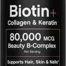 NeoCell Biotin Collagen Keratin Supplement | 80000mcg | 60 Capsules | Beauty B-Complex