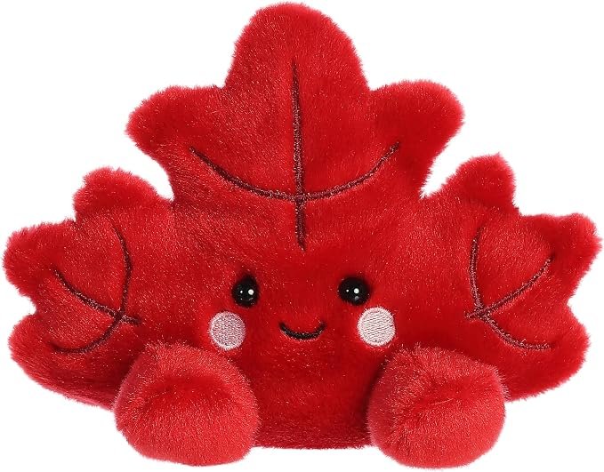 Aurora Palm Pals 6" Fall Maple Leaf Adorable Plush | Bean-filled understuffed bodies