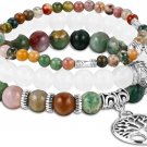 MeMeDIY Beaded Bracelets for Women Healing Crystals Chakra Stretch Bracelet with Tree of Life MeMeDIY Beaded Bracelets for Women Healing Crystals Chakra Stretch Bracelet with Tree of Life