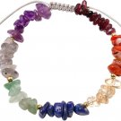 Irregular 7 Chakra Crystal Chips Beaded Bracelet for Women Balance Adjustable, Handmade, Irregular 7 Chakra Crystal Chips Beaded Bracelet for Women Balance Adjustable, Handmade,