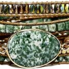 Boho Wrap Bracelet for Women, Handmade Natural Imperial Jasper Multi-Layer Stone Beaded Boho Wrap Bracelet for Women, Handmade Natural Imperial Jasper Multi-Layer Stone Beaded
