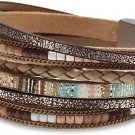 Fesciory Leather Wrap Bracelets for Women, Boho Western Layered Jewelry Fesciory Leather Wrap Bracelets for Women, Boho Western Layered Jewelry