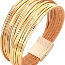 Fesciory Leather Wrap Bracelets for Women, Boho Western Layered Jewelry Fesciory Leather Wrap Bracelets for Women, Boho Western Layered Jewelry