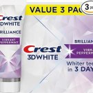 Crest 3D White Teeth Whitening Toothpaste for Adults, 4.6oz, 3 Pack, Stain Remover, Crest 3D White Teeth Whitening Toothpaste for Adults, 4.6oz, 3 Pack, Stain Remover,