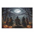 Witches Forest Gathering 1000-Piece Wooden Jigsaw Puzzle