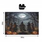 Witches Forest Gathering 1000-Piece Wooden Jigsaw Puzzle