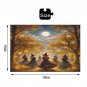 Witches Forest Dance 1000-Piece Wooden Jigsaw Puzzle