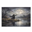 Witch Casting Spell 1000-Piece Wooden Jigsaw Puzzle