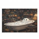 Cute Bathtub Ghost 1000-Piece Wooden Jigsaw Puzzle Cute Bathtub Ghost 1000-Piece Wooden Jigsaw Puzzle