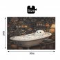 Cute Bathtub Ghost 1000-Piece Wooden Jigsaw Puzzle