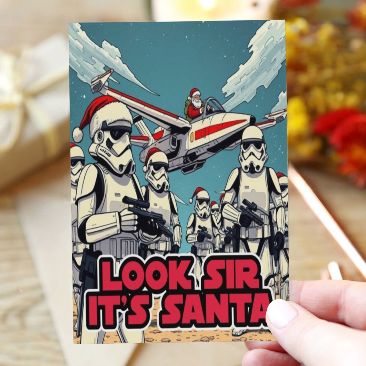 Stormtroopers Look Sir It's Santa Greeting Card 4"x6"