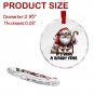 It's Been a Rough Year Santa Round Crystal Glass Ornament