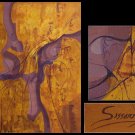 Acrylic on canvas Spectrum in Violet Abstract Painting, "Spectrum in Violet"