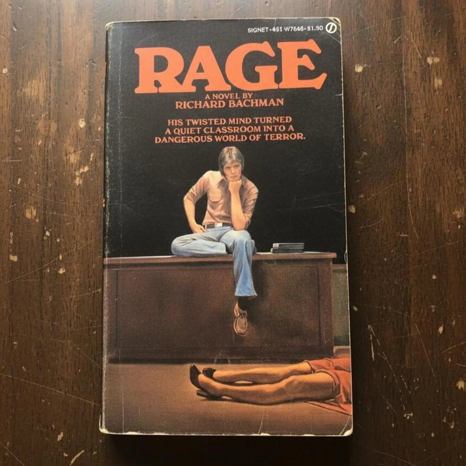 Rage by Stephen King written as Richard Bachman,