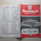 1957-58 Arsenal v Sheffield Wednesday League Div One Football Match Programme