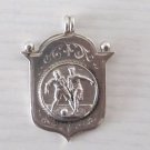 1923 Ornate Shield Shaped Sterling (Hallmarked) Silver Sexton Cup Football Winners Fob