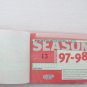 Manchester United Football Club Used Season Ticket Booklet/Pass. 1997-98 Season