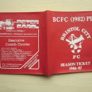 1986-87 Bristol City Football Club Used Season Ticket Booklet/Pass. 1986-87 Bristol City Football Club Used Season Ticket Booklet/Pass.