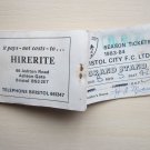 1983-84 Bristol City Football Club Used Season Ticket Booklet/Pass.