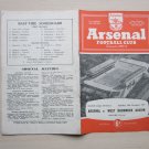 1955-56 Arsenal v West Bromwich Albion Football Match Programme, Souvenir.