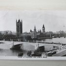 Houses Of Parliament And Lambeth Bridge, London, UK, Genuine, Original, Real Photo RPPC Postcard