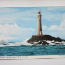 Longships Lighthouse, Land's End, Cornwall, UK. Real Photo RPPC Postcard.