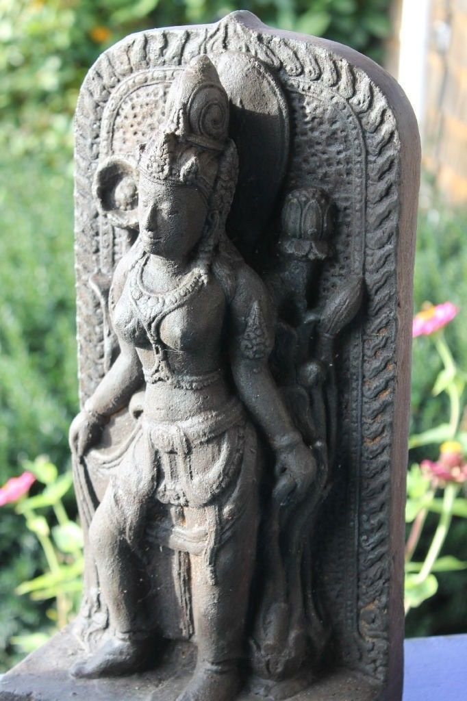 Balinese Lakshmi Goddess Garden statue Cast lava stone Bali yard art 15