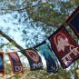 World Peace Prayer Flag Diversity Rainbow Garden Bali Batik Balinese Wall Art