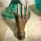 Solid Brass Knob Buddha Mudra Hand Door Pull Handle Wall Hook Handcrafted Bali