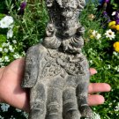 Ganesha Mudra Blessing Hand Statue Incense burner cast Lava stone Bali art
