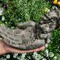 Ganesha Mudra Blessing Hand Statue Incense burner cast Lava stone Bali art