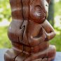 Yoga Cat Meditating Secret puzzle Box Stash Trinket carved suar wood Bali Art