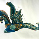 Winged Seahorse Mobile Spirit Chaser Crib Guardian Carved wood Bali Art 21"