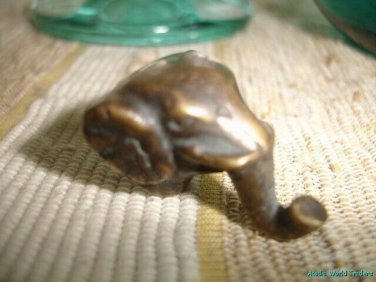 Solid Brass Elephant Knob Handle Pull Handle Wall Hook handcrafted Bali Art
