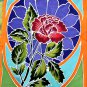 Sacred Lotus Prayer Flag Wall hanging Handmade Bali Batik Art banner bunting