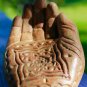Hamsa hand Incense Burner Henna Mudra handmade Terracotta Clay Bali art