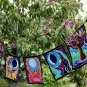 Divine Feminine Prayer Flag Wall art Wiccan Crone Moon Goddess Bali Batik Art