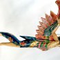 Flying Winged Dewi Sri Goddess Mobile Spirit Chaser Carved Wood Bali art Teal