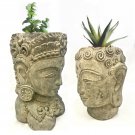 Buddha Head Planter Garden Statue handmade cast lava stone Bali Yard Art Buddha Head Planter Garden Statue handmade cast lava stone Bali Yard Art