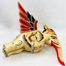 Flying Elephant mobile demon chaser Bali carved wood Balinese folk Art